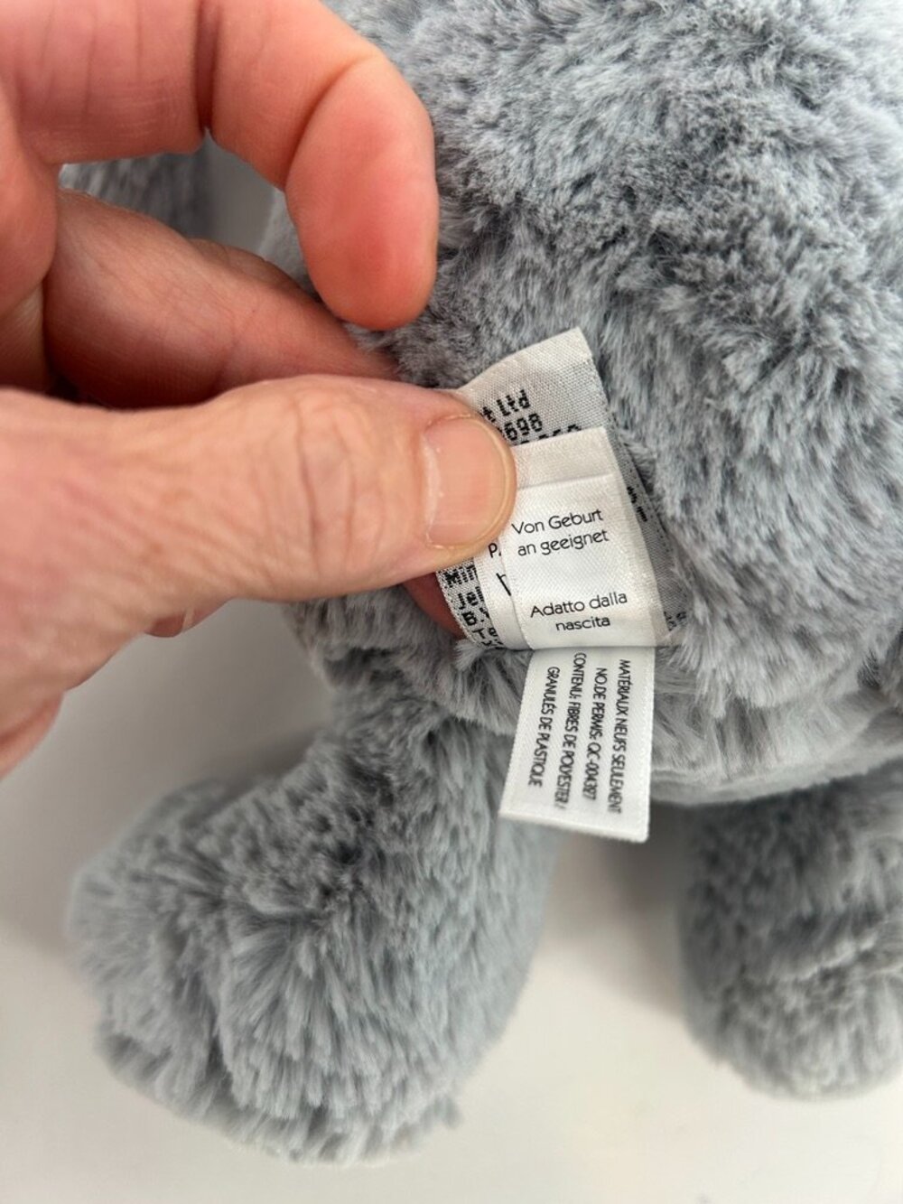 Jellycat Bashful Elephant Gray Medium 12" Plush Stuffed Animal - Picture 8 of 12